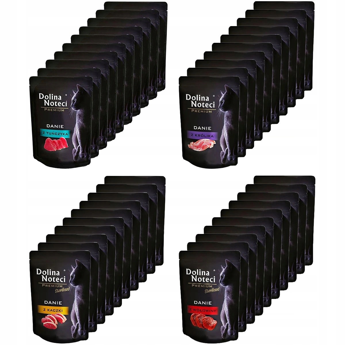 Levně Dolina Noteci Mokré Krmivo Pro Kočky Bez Obilovin MIX Chutí 40 x 85 g