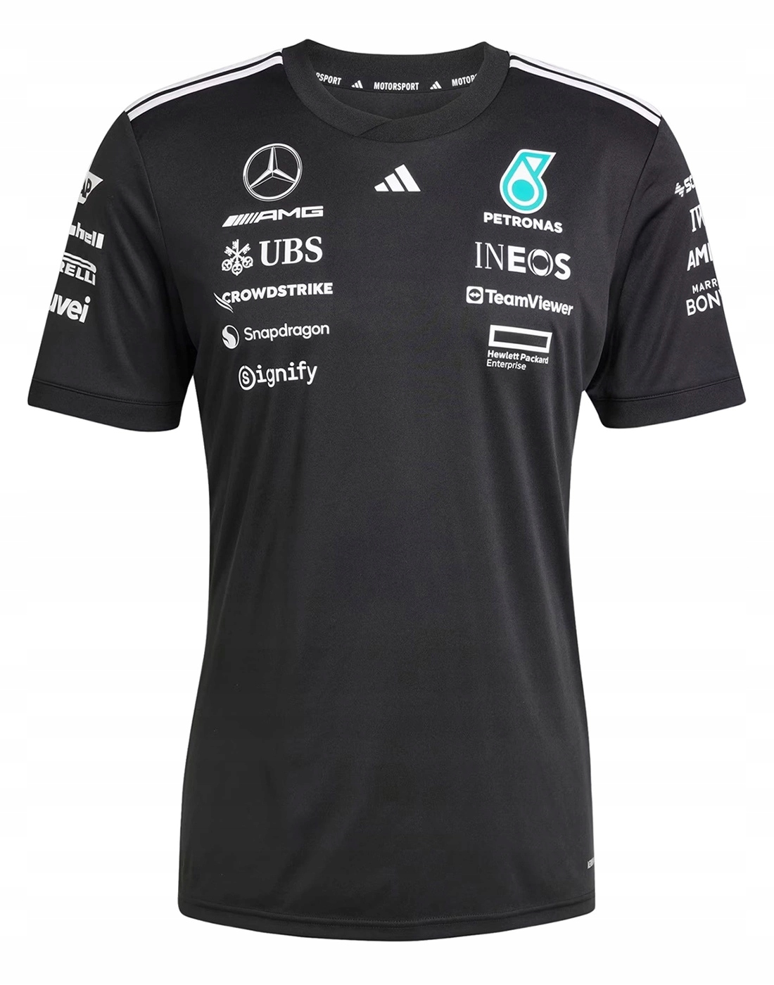 Tričko Mercedes Amg Petronas F1 adidas 2025 Driver černá vel. S