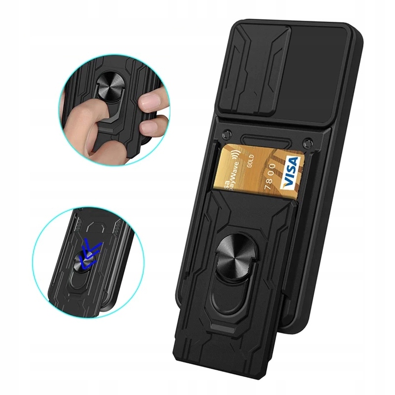 Etui do Honor 90 Lite RING PANCERNE NA KARTĘ + SZKŁO 9D NA CAŁY EKRAN Marka YouTab