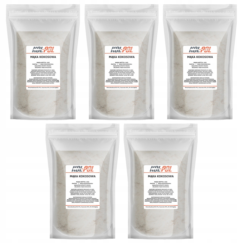 Mąka Kokosowa 5kg Naturalna z kokosów jakość