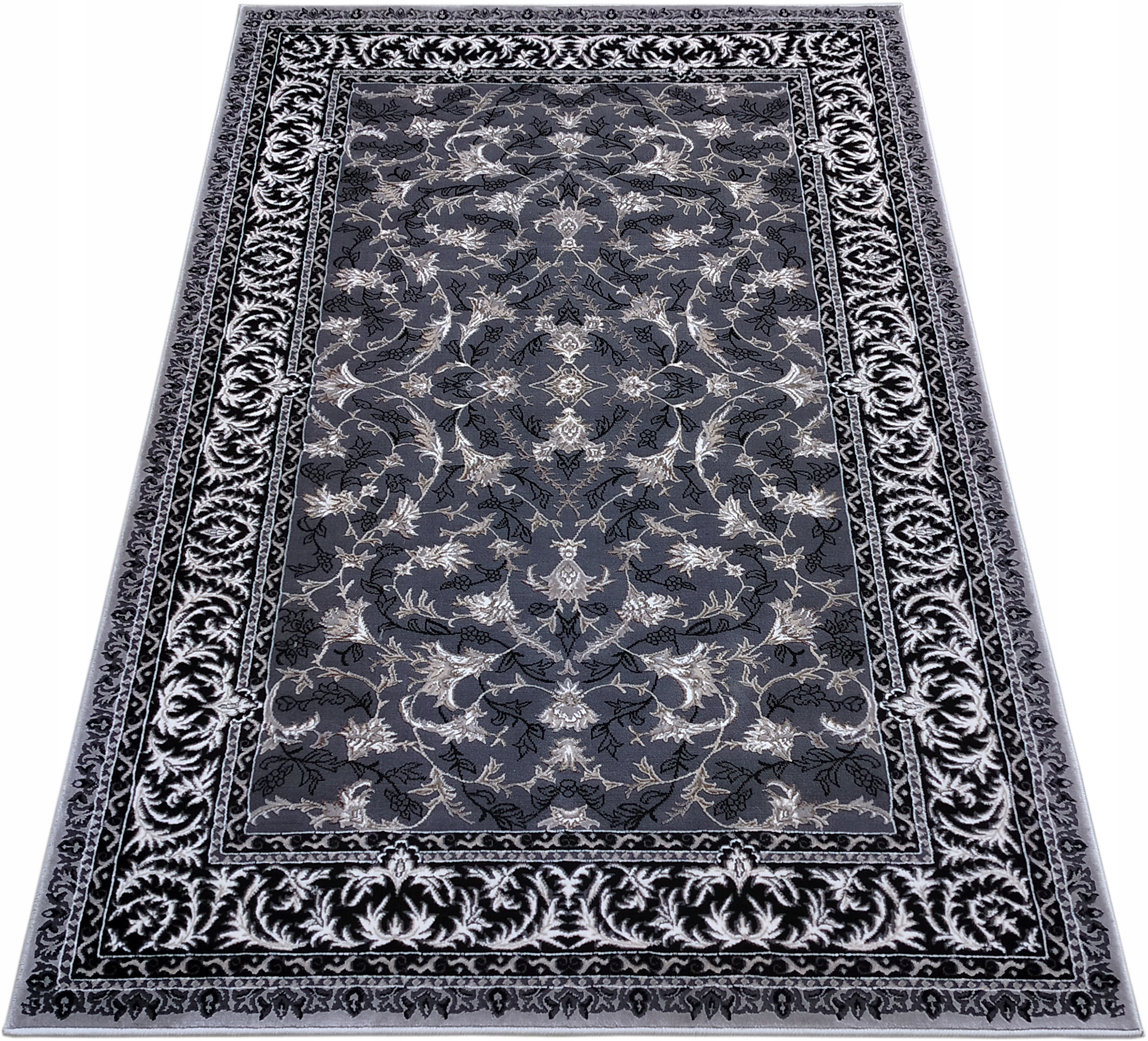 Krásny Koberec 120x180 Do Obývačky Šedý Vintage Top