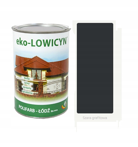 eko LOWICYN 5l na dach ocynk SZARY GRAFITOWY