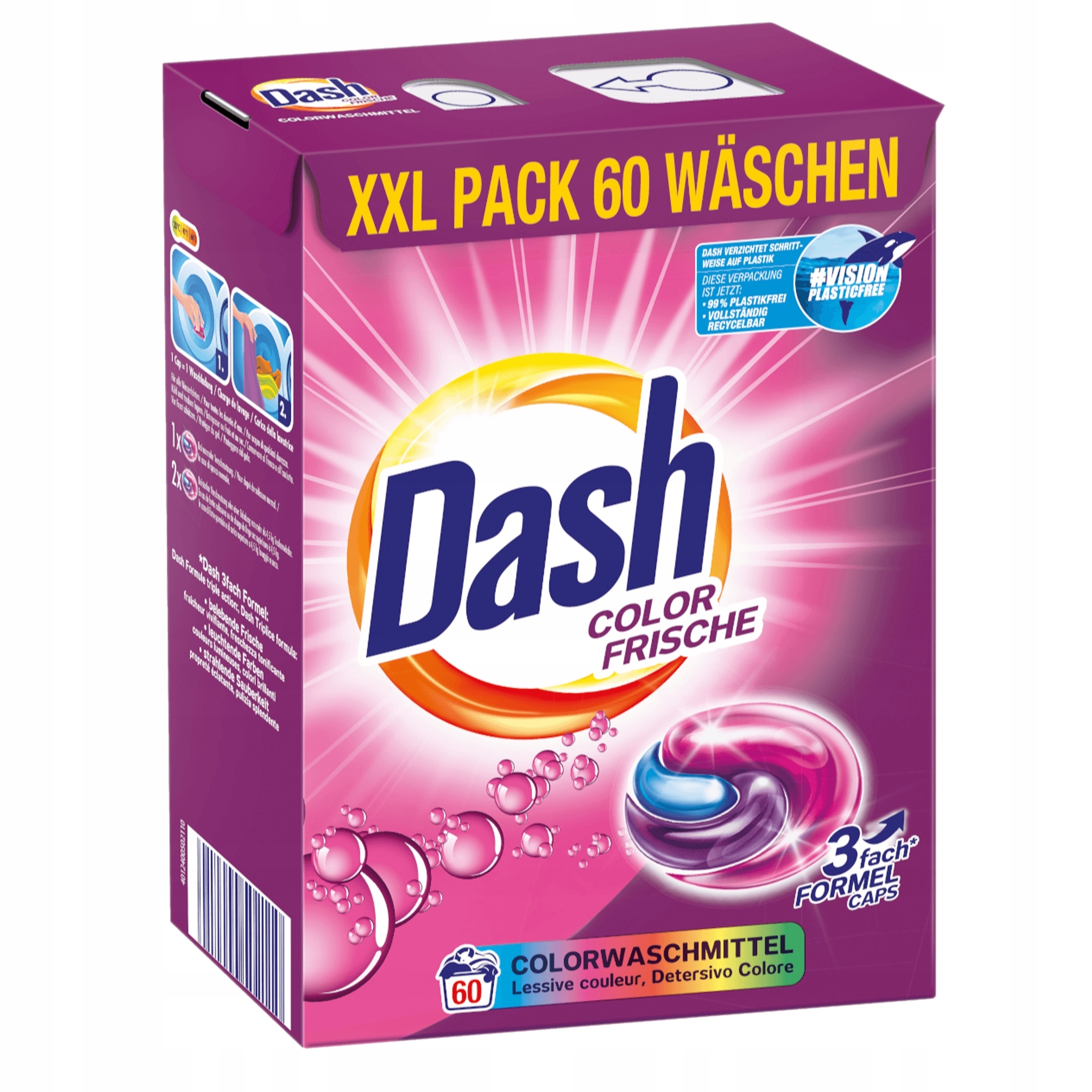 Levně Dash Color Frische Kapsle na praní barev 60 ks německá kvalita De