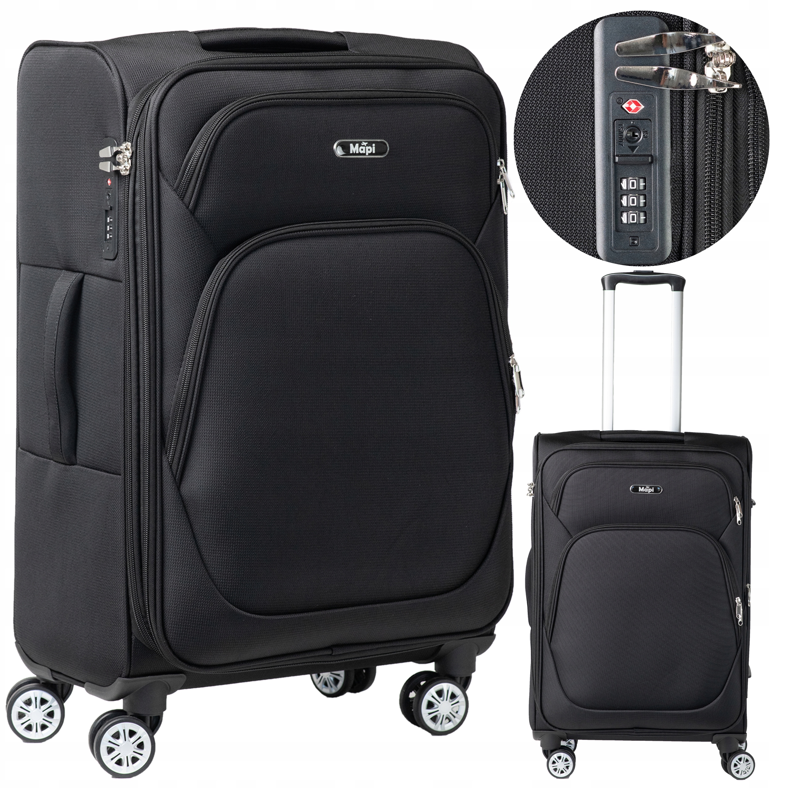 Mapi Kufr měkký střední polyester Střední Kufr 75 L Oxford Black 75