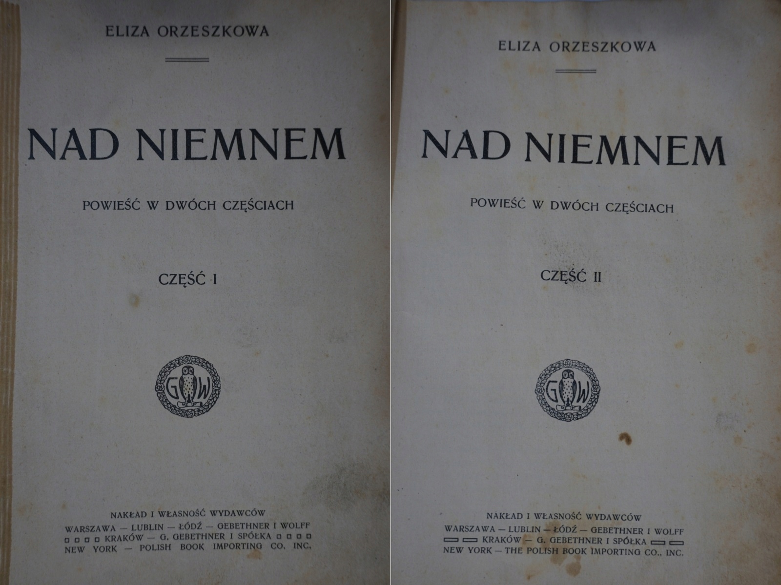 NAD NIEMNEM 1,2 ELIZA ORZESZKOWA 1912