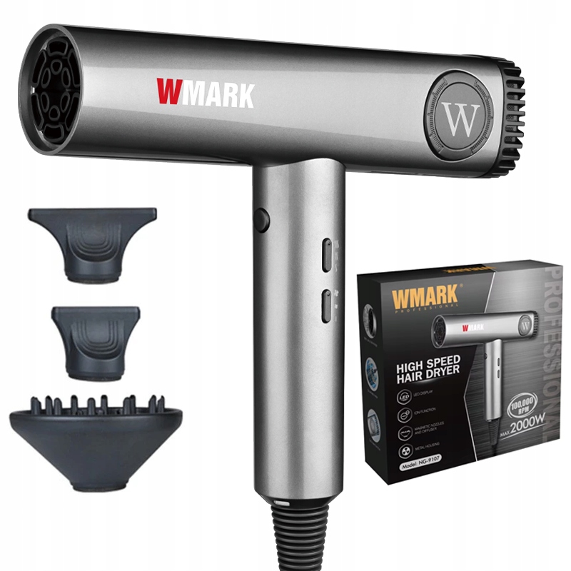 Wmark NG-9107 Suszarka do włosów silnik cyfrowy Bldc 2000w 100000 obr/min