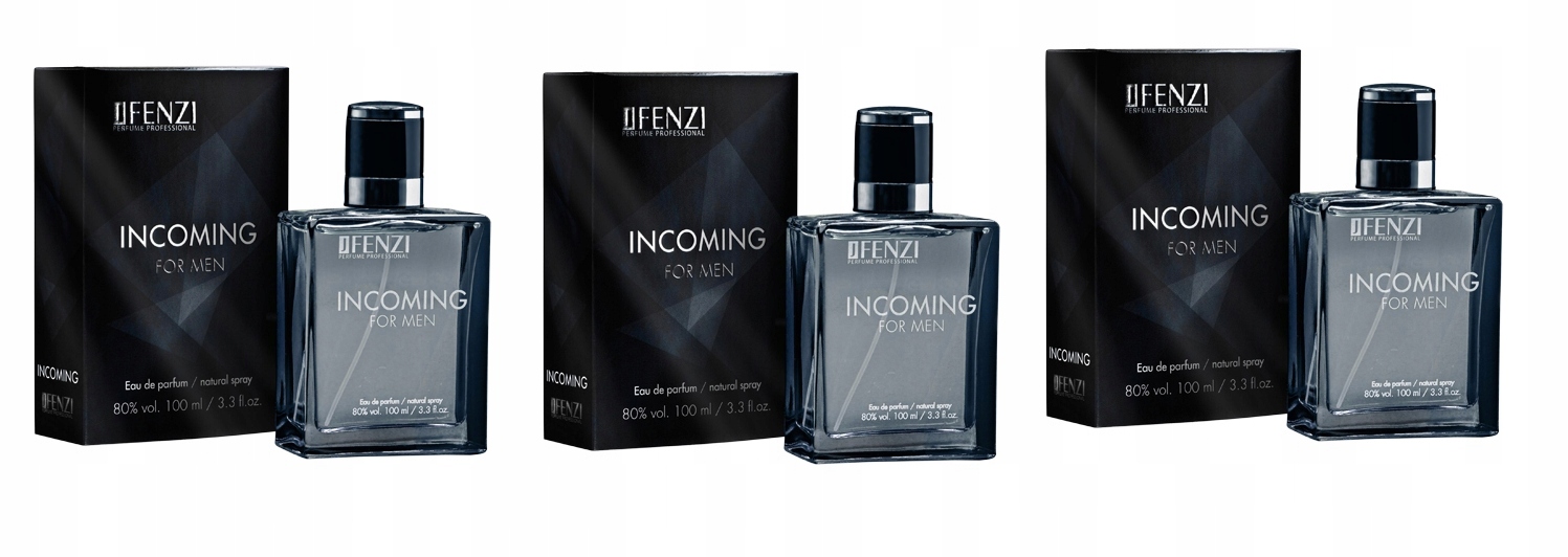 JFenzi Incoming For Men 3x100 ml pánská parfémovaná voda sada