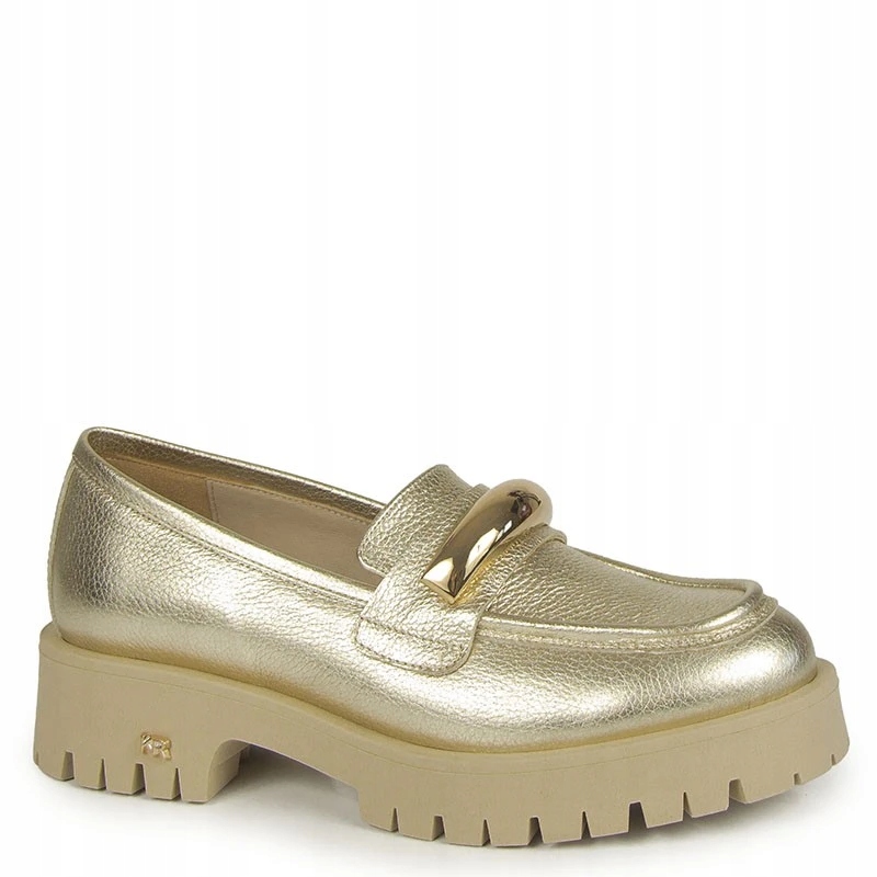 Karino 5563 Zlaté Kožené Mokasíny 36