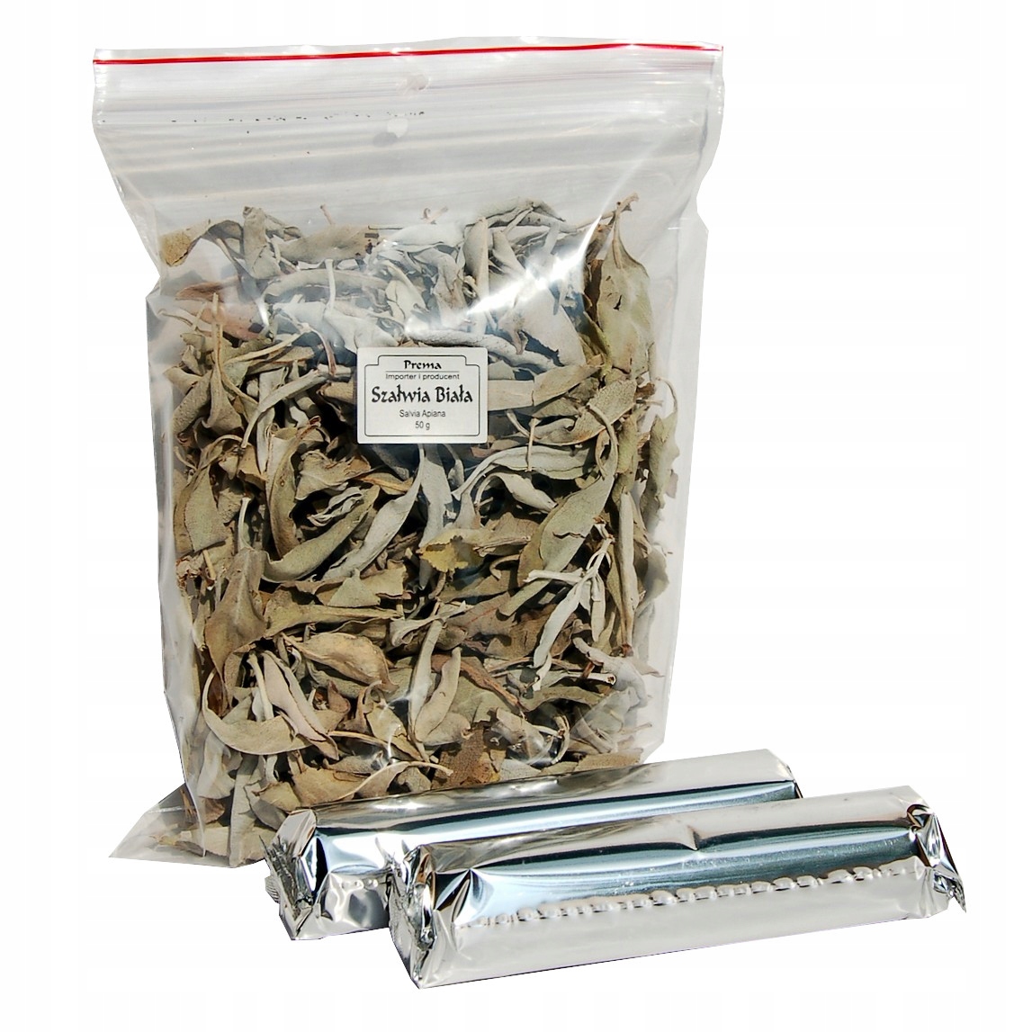 

Biała Szałwia 50g 2x Węgielki Prema 33mm