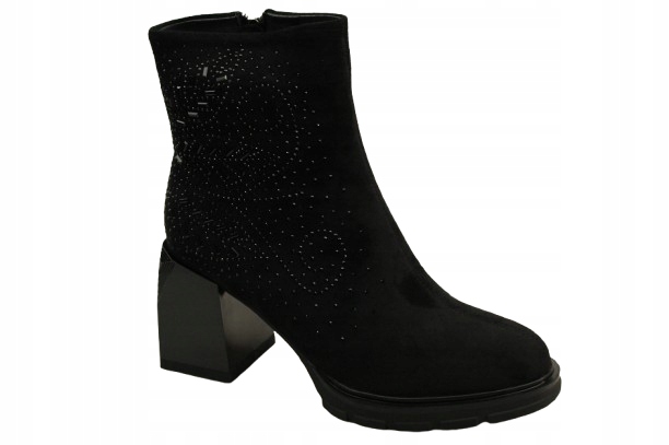 Kotníkové Boty Boty D&a S.Barski MR880-130 38 Černý semiš