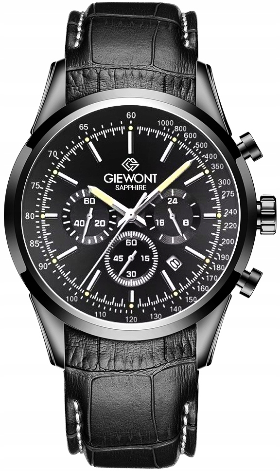 Pánské Hodinky Giewont Chronograph Sapphire Černé GW7650-A4