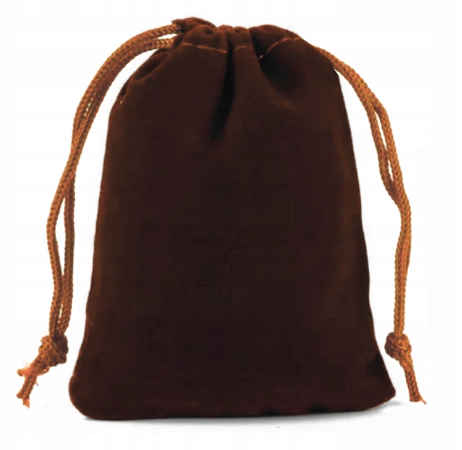 AKSAMITNY WORECZEK KOŚCI MONETY SAKIEWKA 5x7 CM