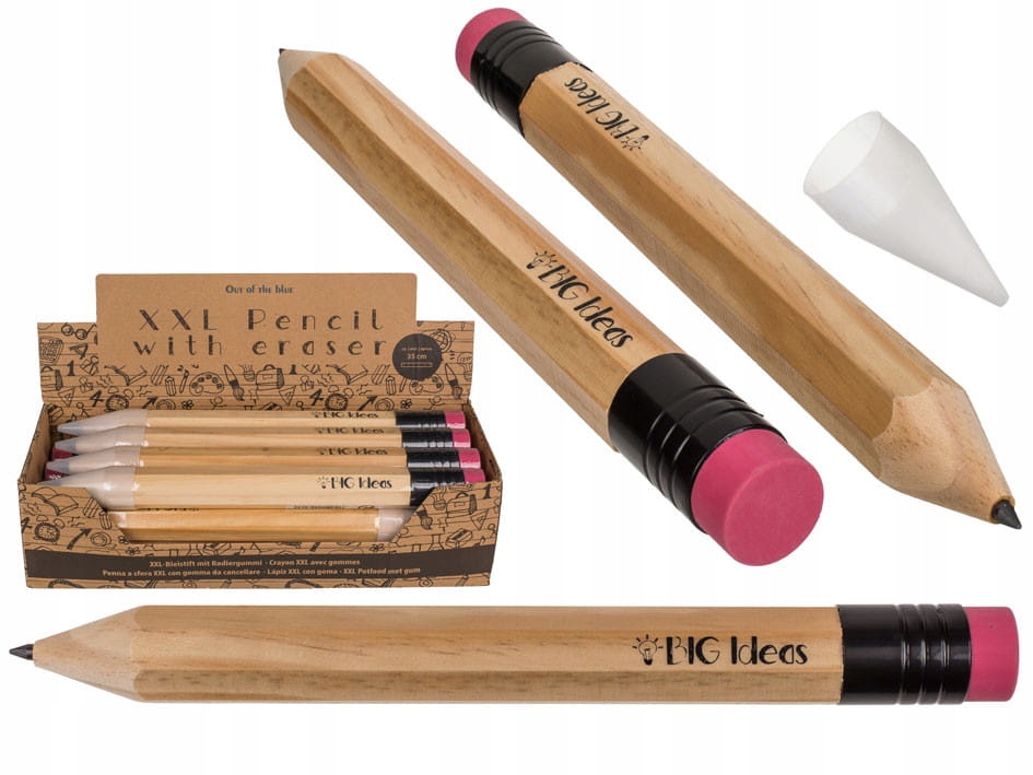 OŁÓWEK z gumką XXL 36 cm WIELKI DUŻY PASOWANIE EAN (GTIN) 4029811447060