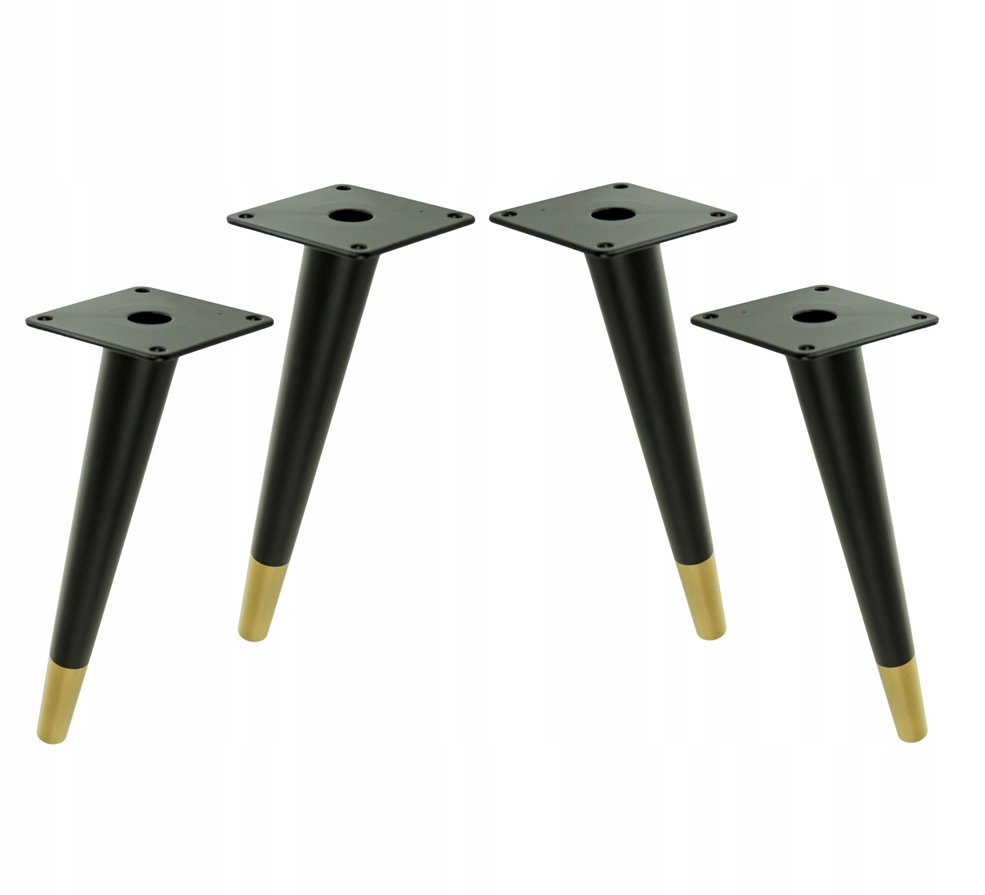 

4 x Noga skośna stalowa 18 cm z blachą montażową