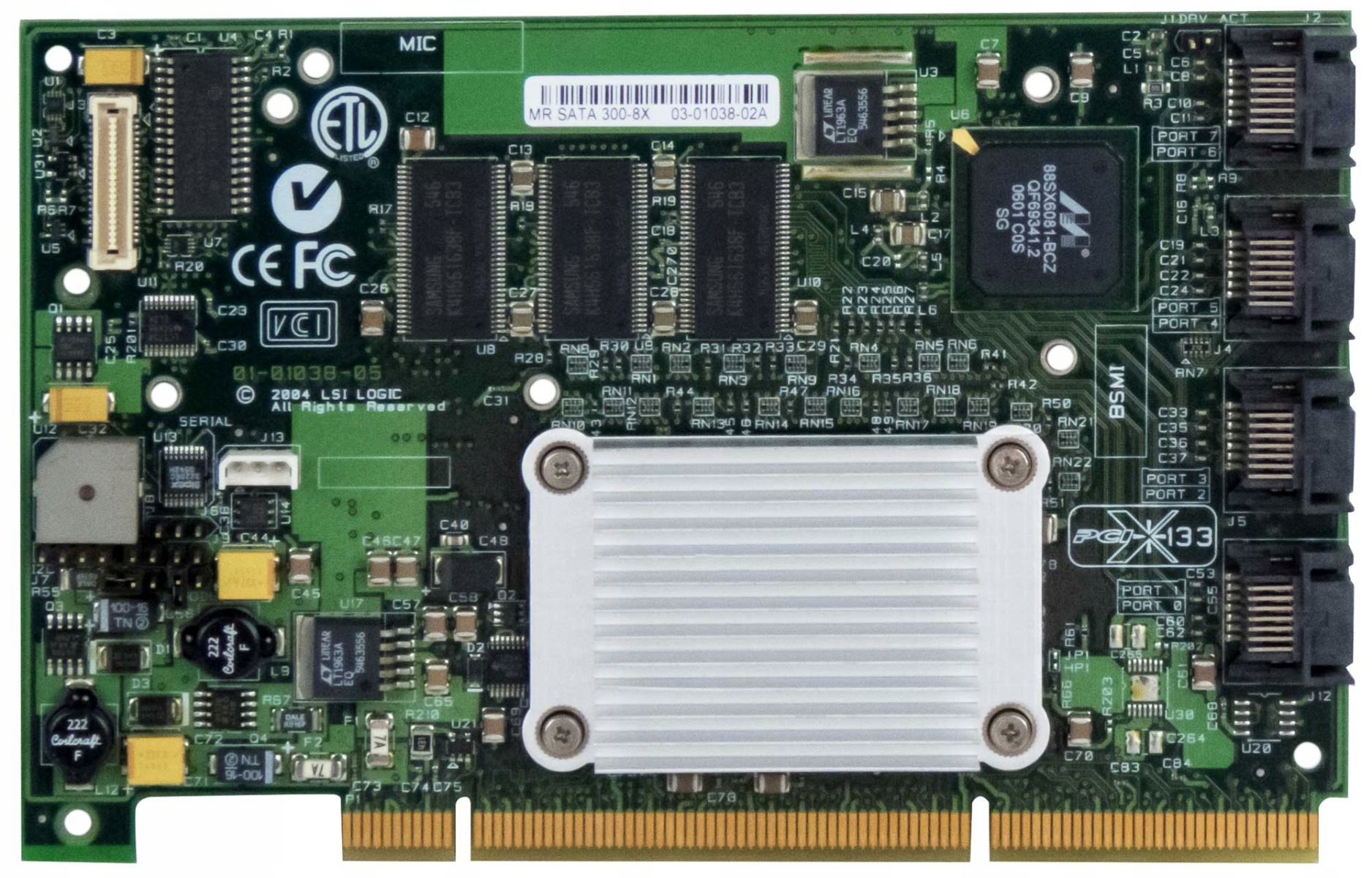 Lsi MegaRAID 300-8X Raid Sata 3Gbps Pci-x