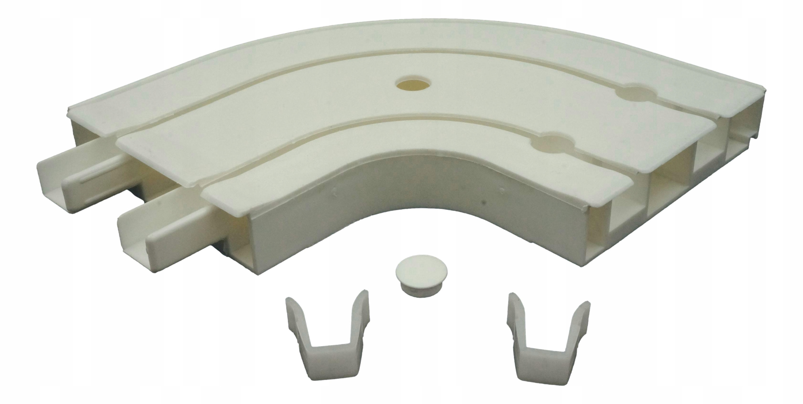 

Łuk końcowy szyna sufitowa Pcv biały II-tory