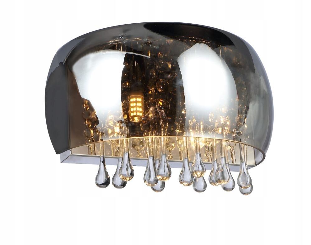 Kouřová křišťálová nástěnná lampa Kalla glamour