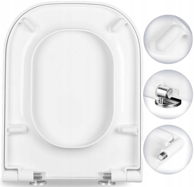 Deska S Pomalým Sklápěním, Vyjímatelná, Antibakteriální, Pro Keramiku Roca Gap