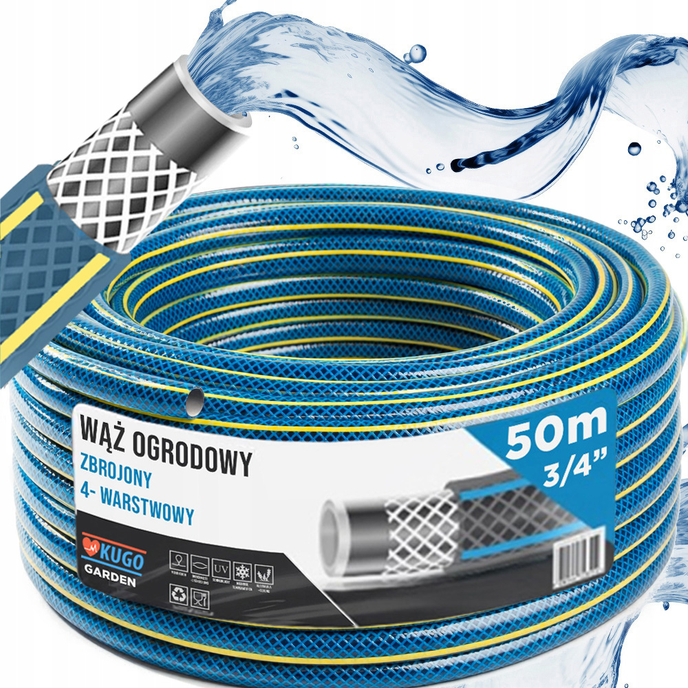 Hadice 3/4" 50 m 4VRSTVÁ Vyztužená Polská Výroba