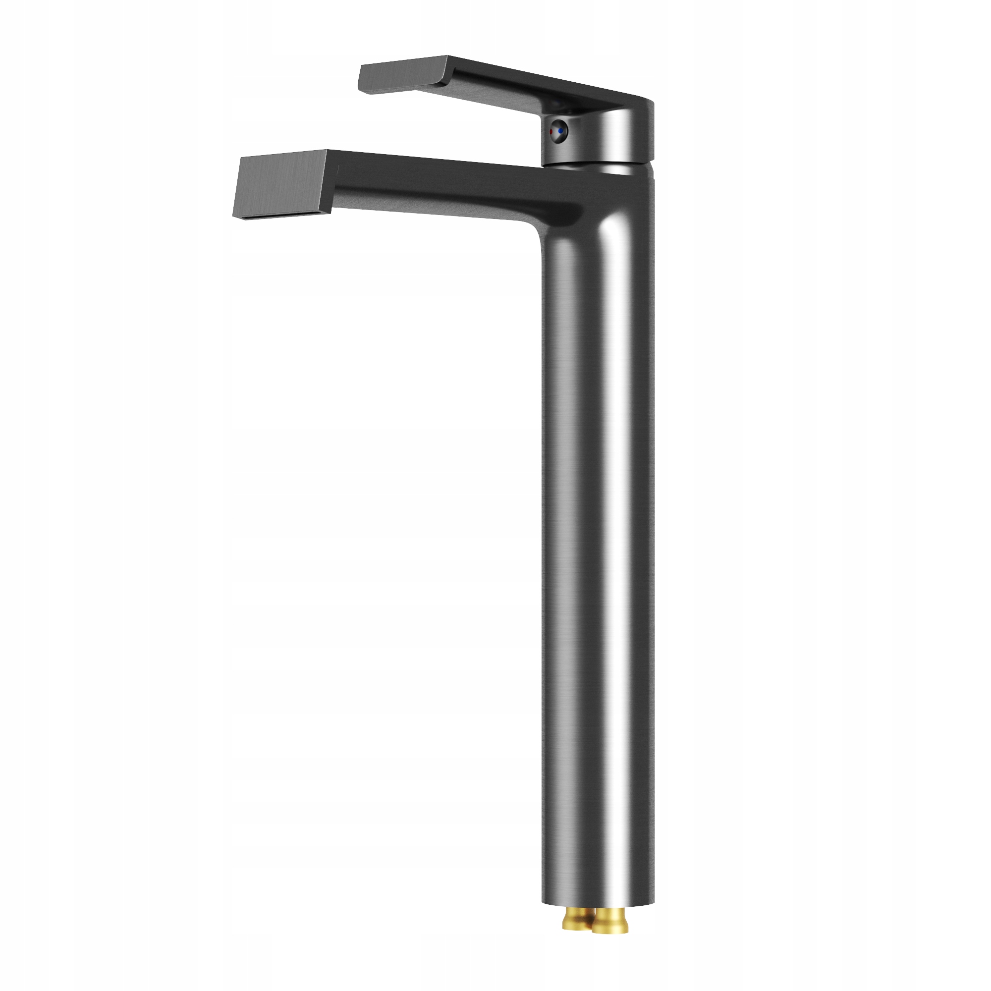 Kúpeľňová Umývadlová Batéria S Vysokým Jednopákovým Kohútikom Gun Grey