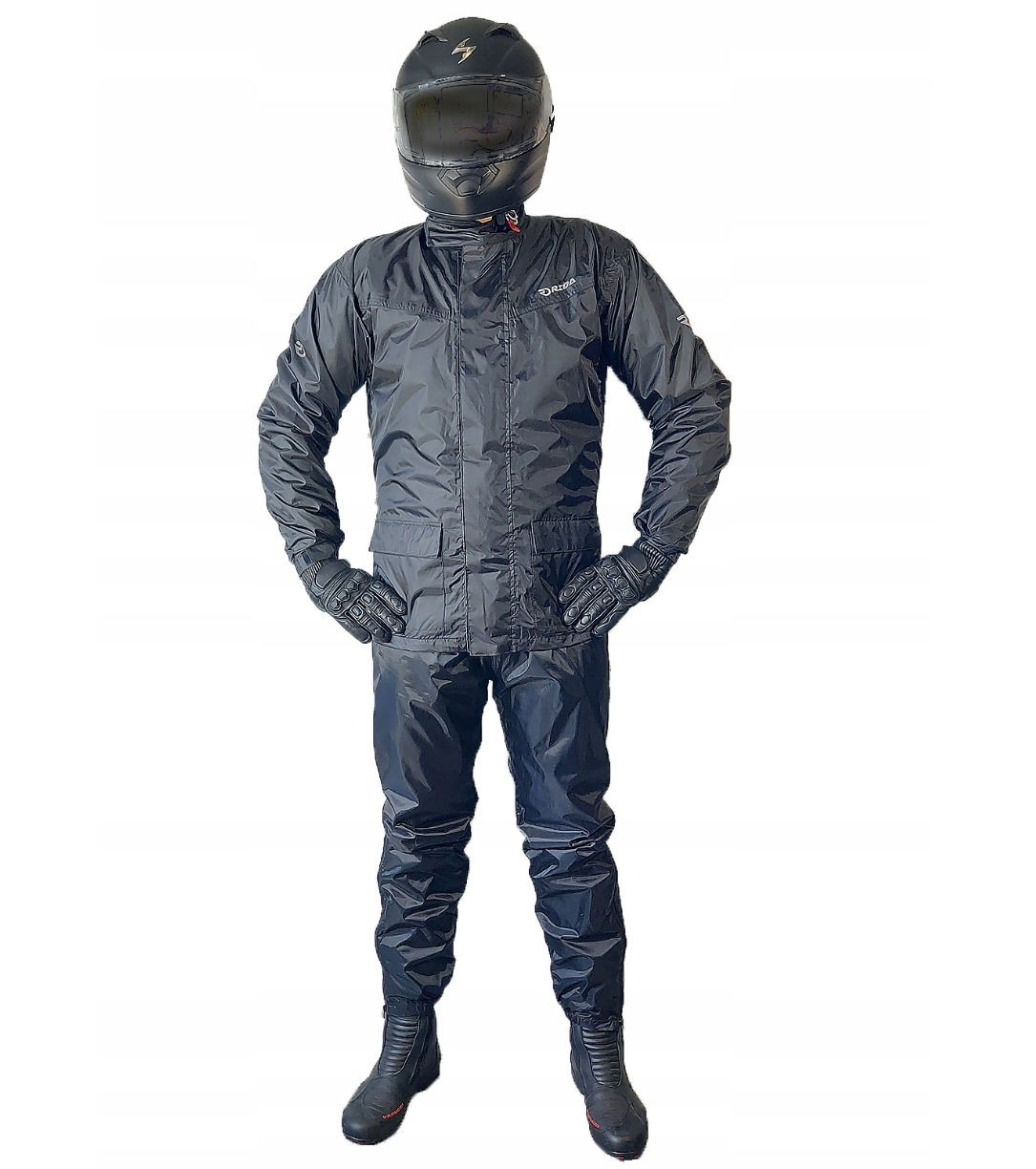 Rida Pánský motocyklový dešťový oblek černý vel. 4XL