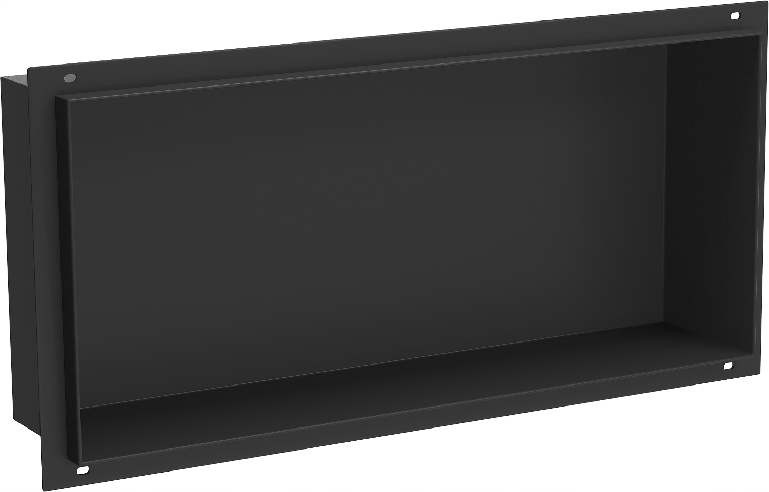 Mexen X-Wall-NR Zapustená Čierna Polica 45x20 cm Nerezová Oceľ