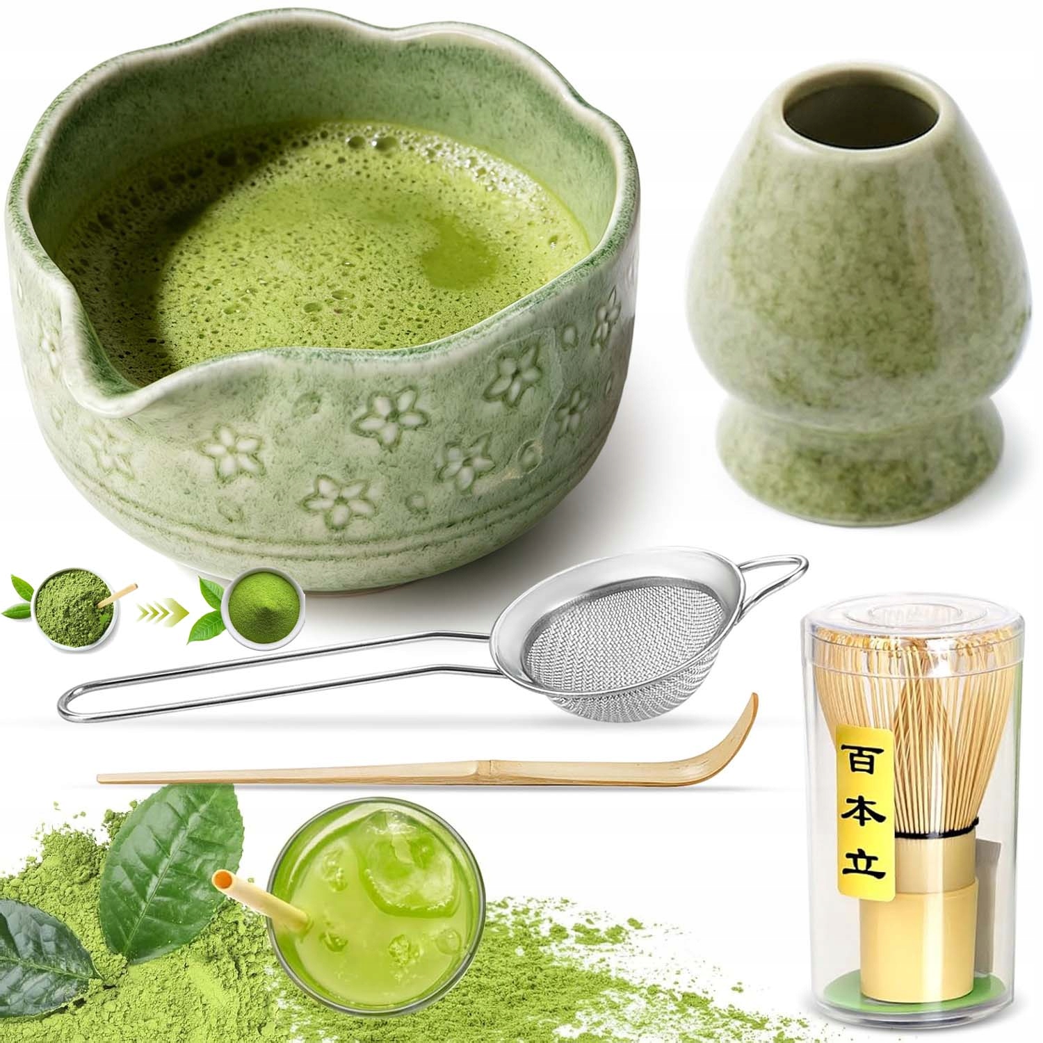 5 Szt Zestaw Narzędzi Do Wyrobu Matchy Zestaw Do Przygotowywania Matchy