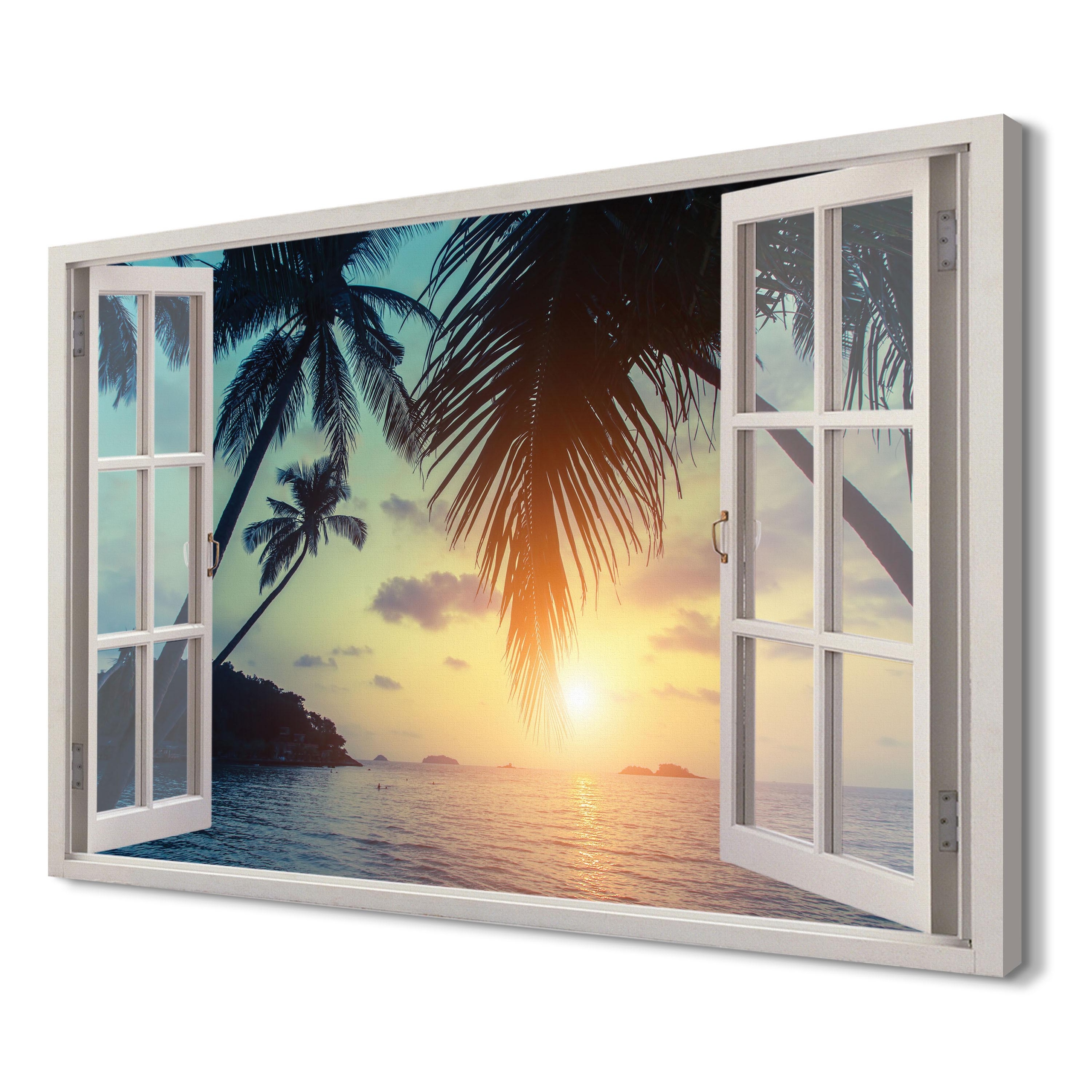 

Zachód słońca plaża Obrazy drukowane canvas 120x80