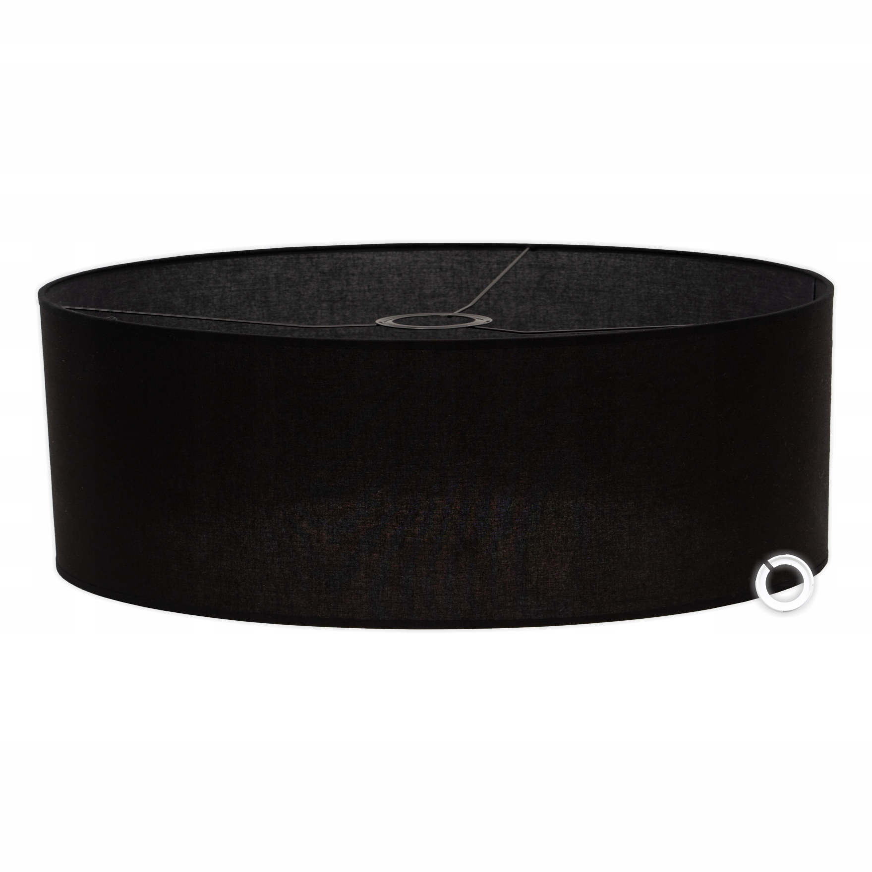 Stínidlo lampa Klosz, Lustr 50 cm 20 cm Široký Výběr Černá Bavlna