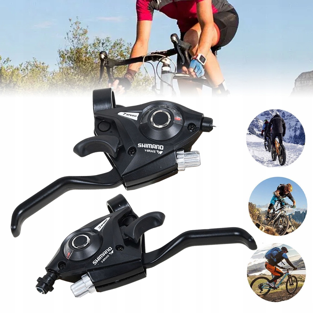 1 PARA PRZERZUTKI ROWEROWEJ, ZESTAW 3 X 7 PRZERZUTKI ROWEROWE, Z KABLAMI