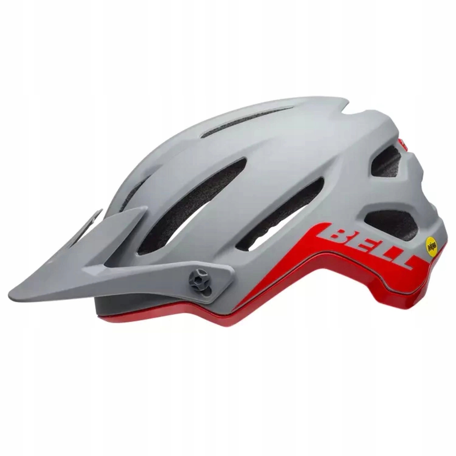 Cyklistická přilba Bell 4FORTY Mips Mtb s kšiltem, šedá, unisex, velikost vel.