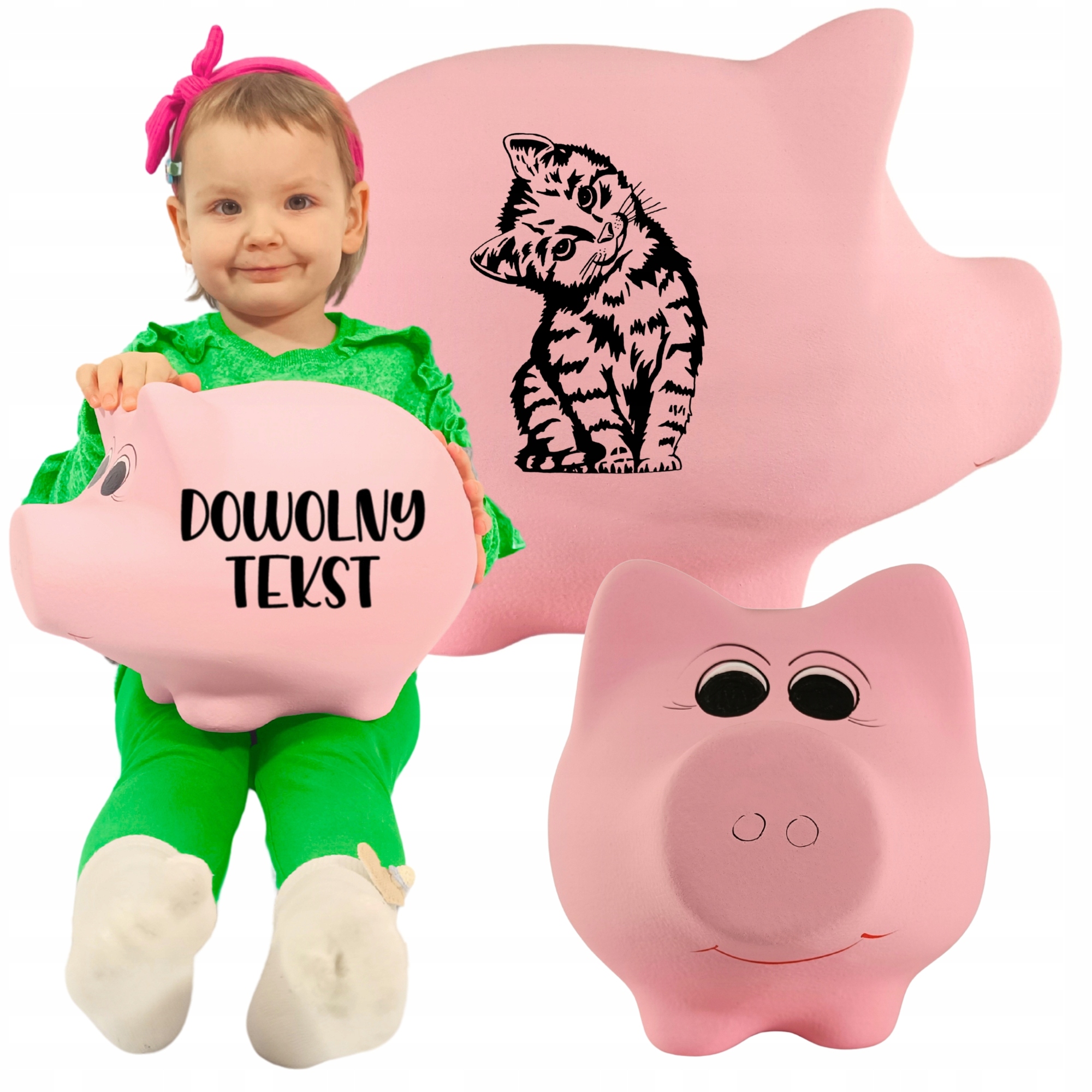 Prasátko pokladnička s jménem Personalizovaná velká XL k rozbití Váš Nápis