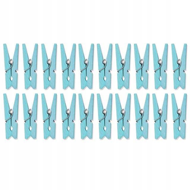 

Klamerki drewniane dekoracyjne Błękitne 20 szt 3cm