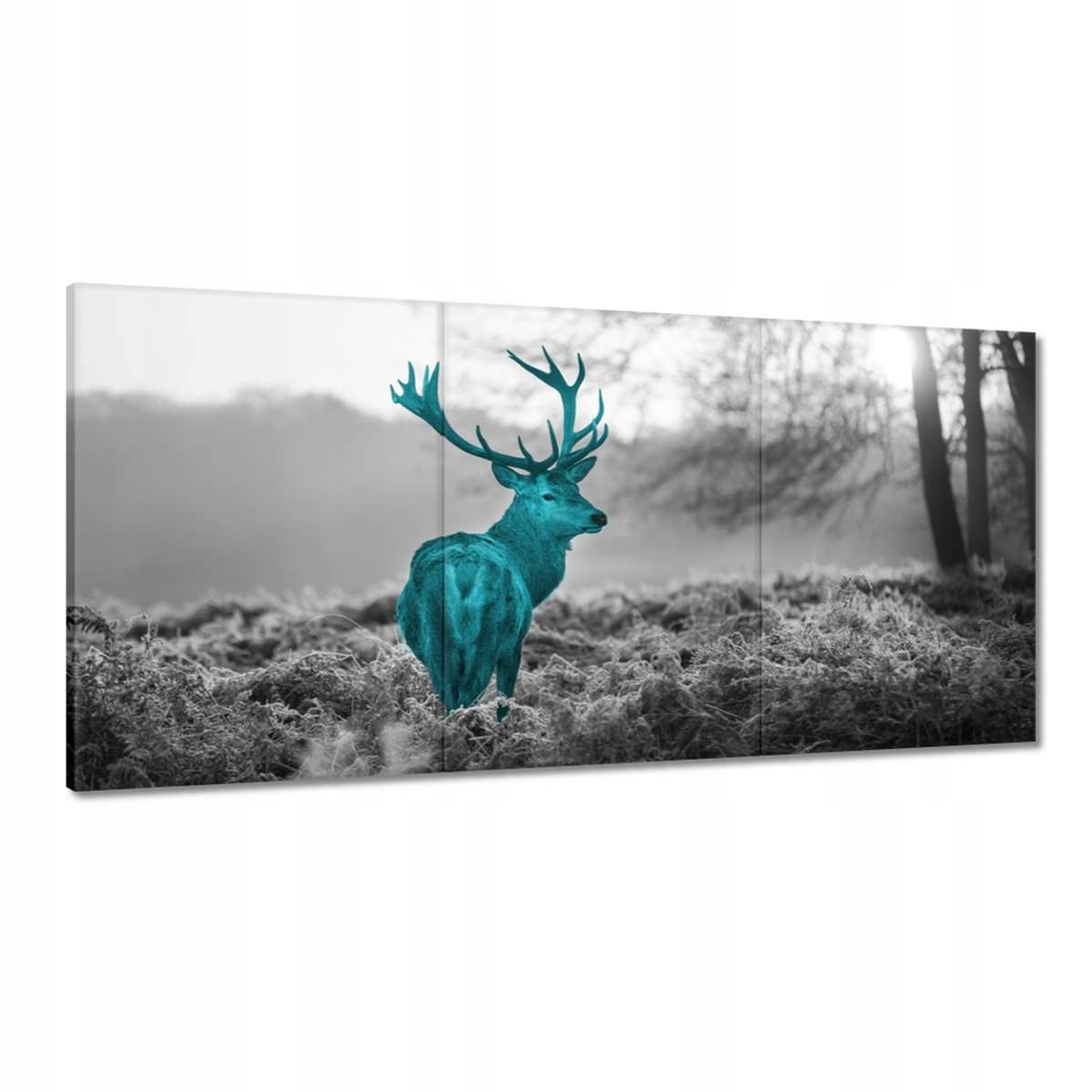 Obrazy 180x90 Tyrkysový jelen s parožím