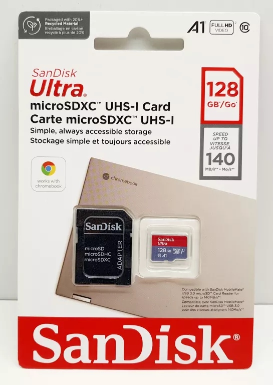 Sandisk Ultra 128GB Microsdxc Uhs-i Dla Chromebook A1 U1