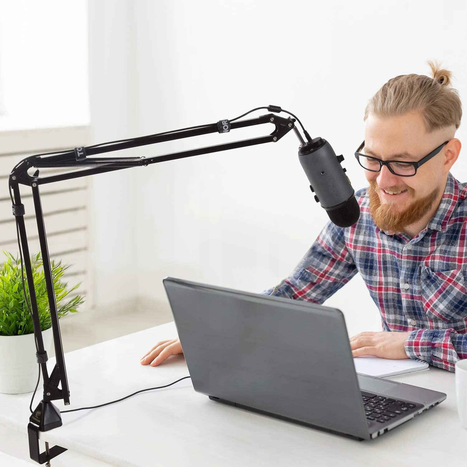 TONOR Mikrofon Boom Arm Do HyperX QuadCast Blue Yeti Rode Elgato T30 — miniatura 6