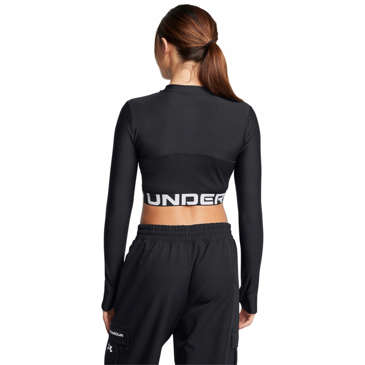 Under Armour Dámské tričko HeatGear Rib 1/4 Zip Ls černá