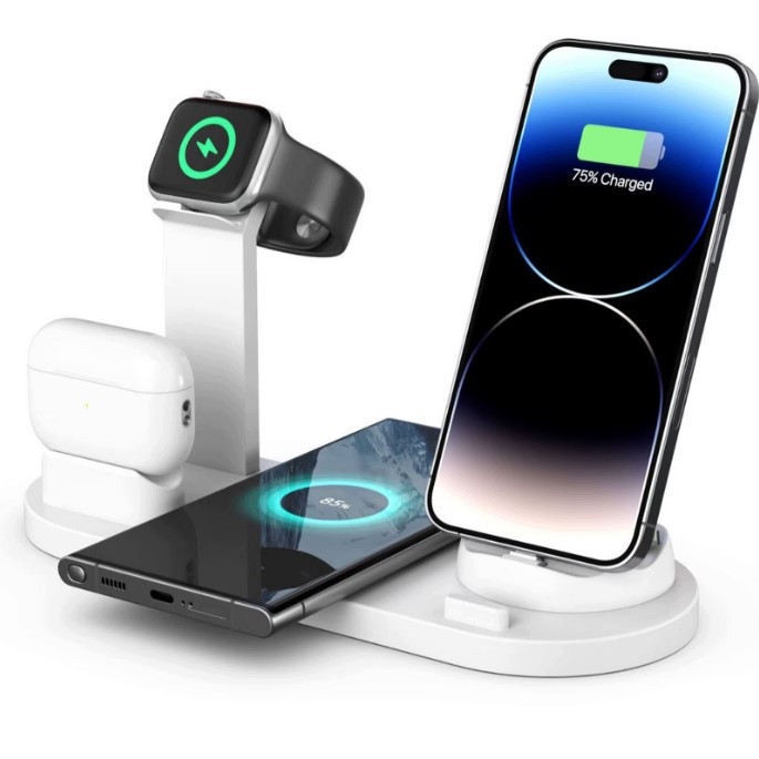 Qi nabíjecí stanice Usb-c Micro Usb Lightning AirPods Chytré Hodinky Telefon