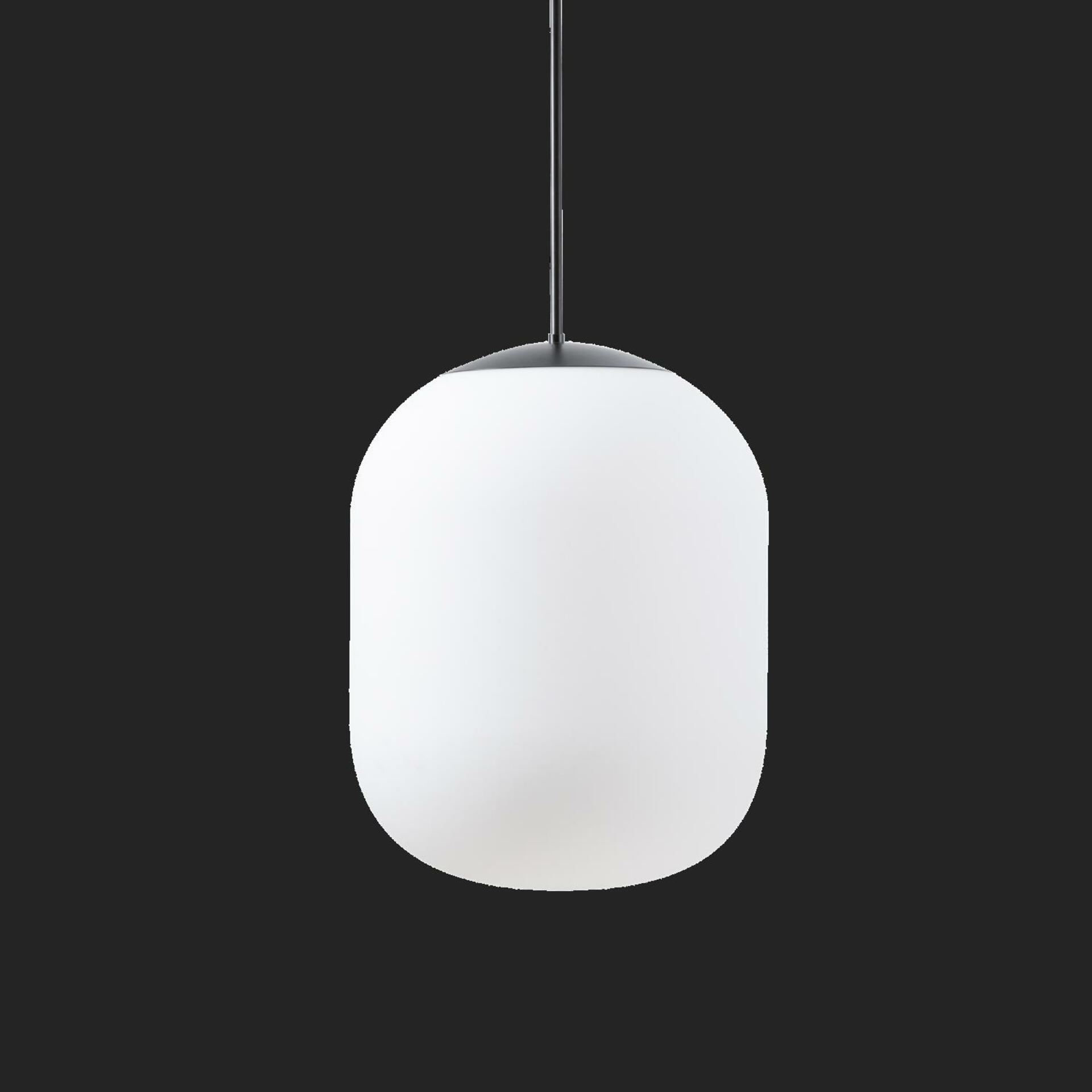 Osmont 62306 Tania P2 Hp závesné sklenené svietidlo čierna biela IP40 3000 K