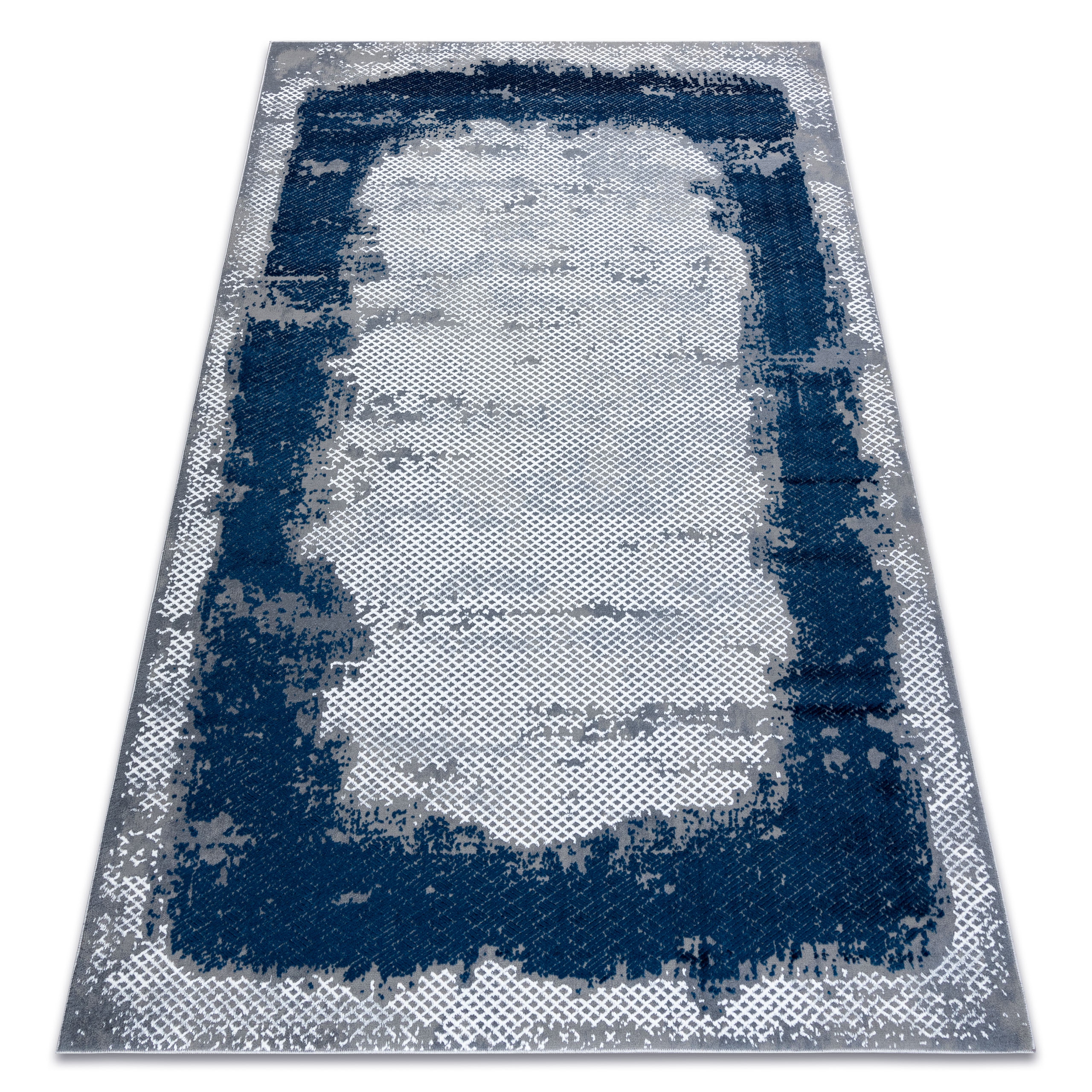 Stylowy Dywan Core 200x290 cm granat/szary #AT4057