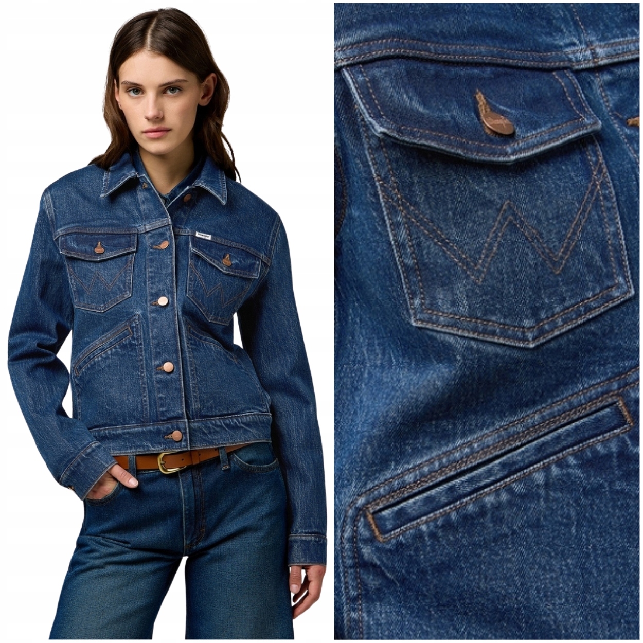 Wrangler Heritage Jacket Icon tmavá dámská bunda katana džínová S