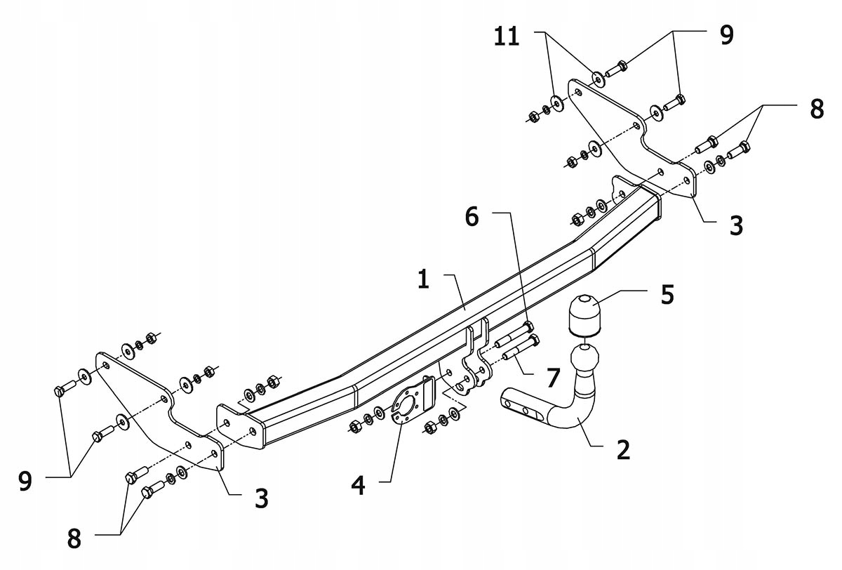 Hak holowniczy RENAULT TWINGO 2007-2014 Producent Auto-hak