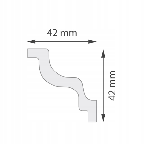 LISTWA SUFITOWA PRZYSUFITOWA SZTUKATERIA XPS BIAŁA dł. 2m Marka inna