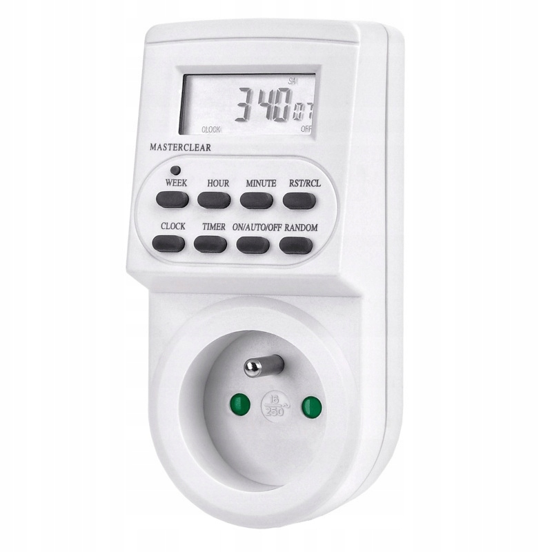 Programator czasowy LCD wyłącznik Timer 16A 3600W Kod producenta URZ2001-1