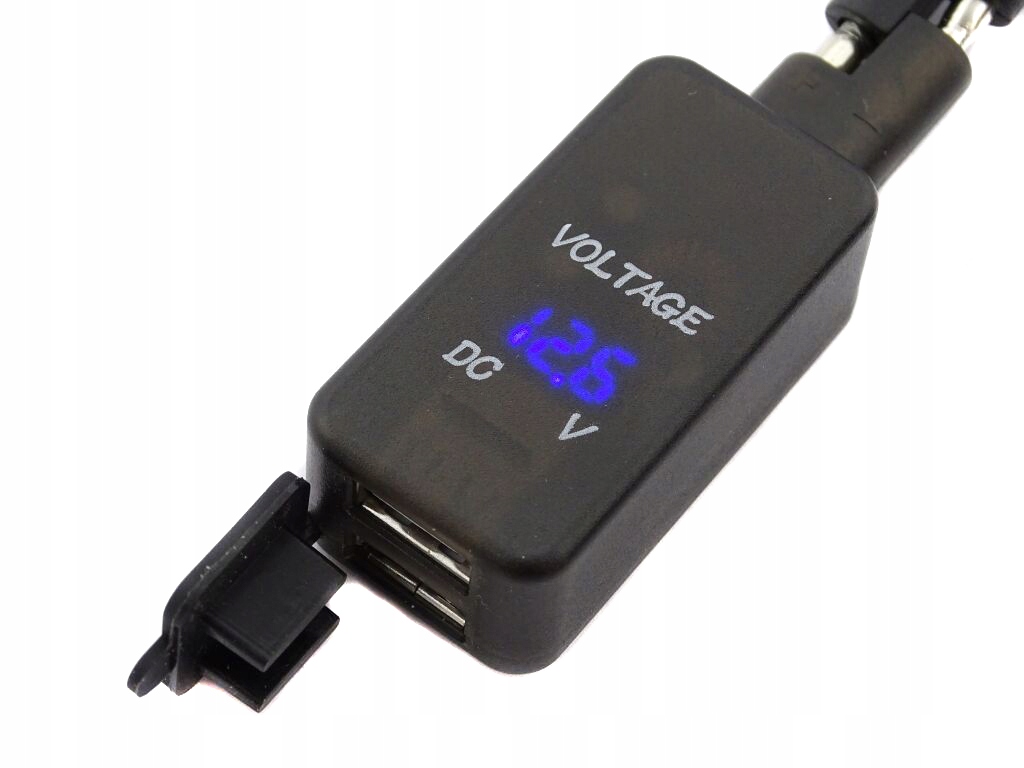 2X GNIAZDO USB MOTOCYKLOWE WOLTOMIERZ NA TASME