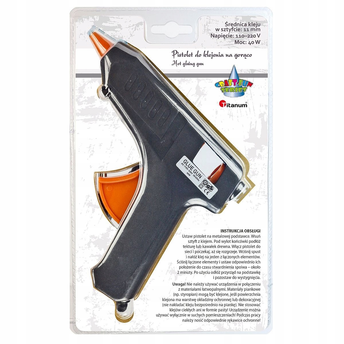 

Pistolet do kleju na gorąco 40W Titanum