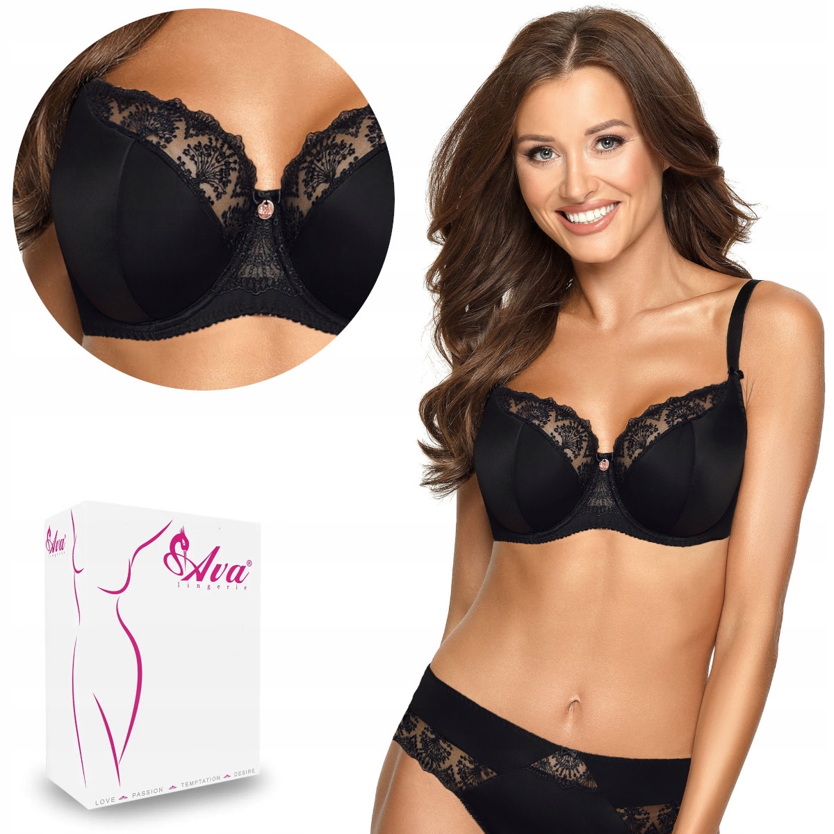 Podprsenka Semi Soft Av 1921 polovyztužená černá 75C