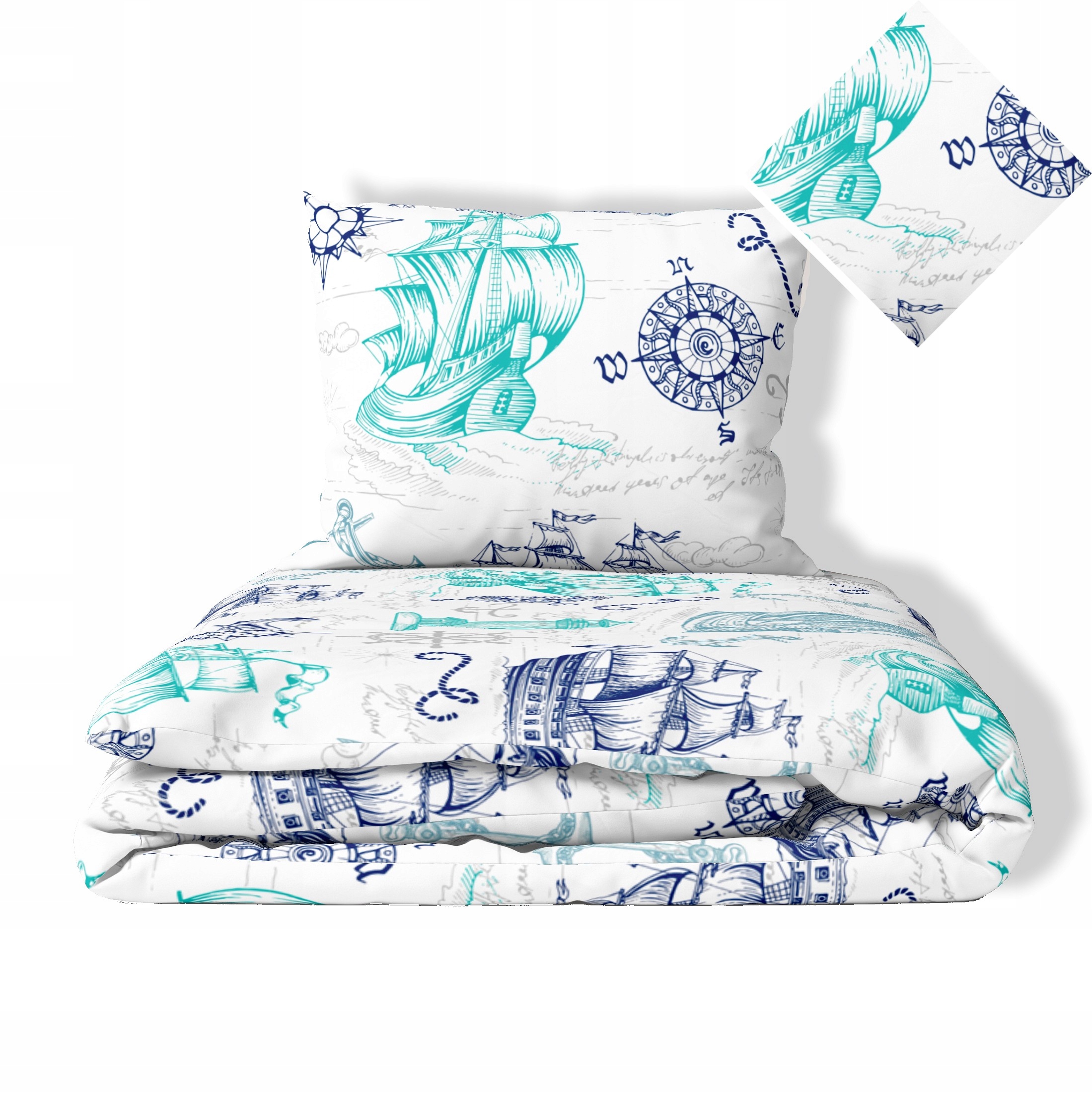 Sada Povlečení 160x200 2x70x80, 100% Bavlna, 140 g/m2, vzor: baltský bi