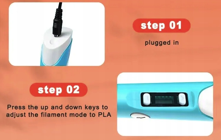 DŁUGOPIS DRUKARKA 3D DLA DZIECI PEN MAGICZNY ZESTAW + WKŁADY 9 METRÓW Materiał plastik