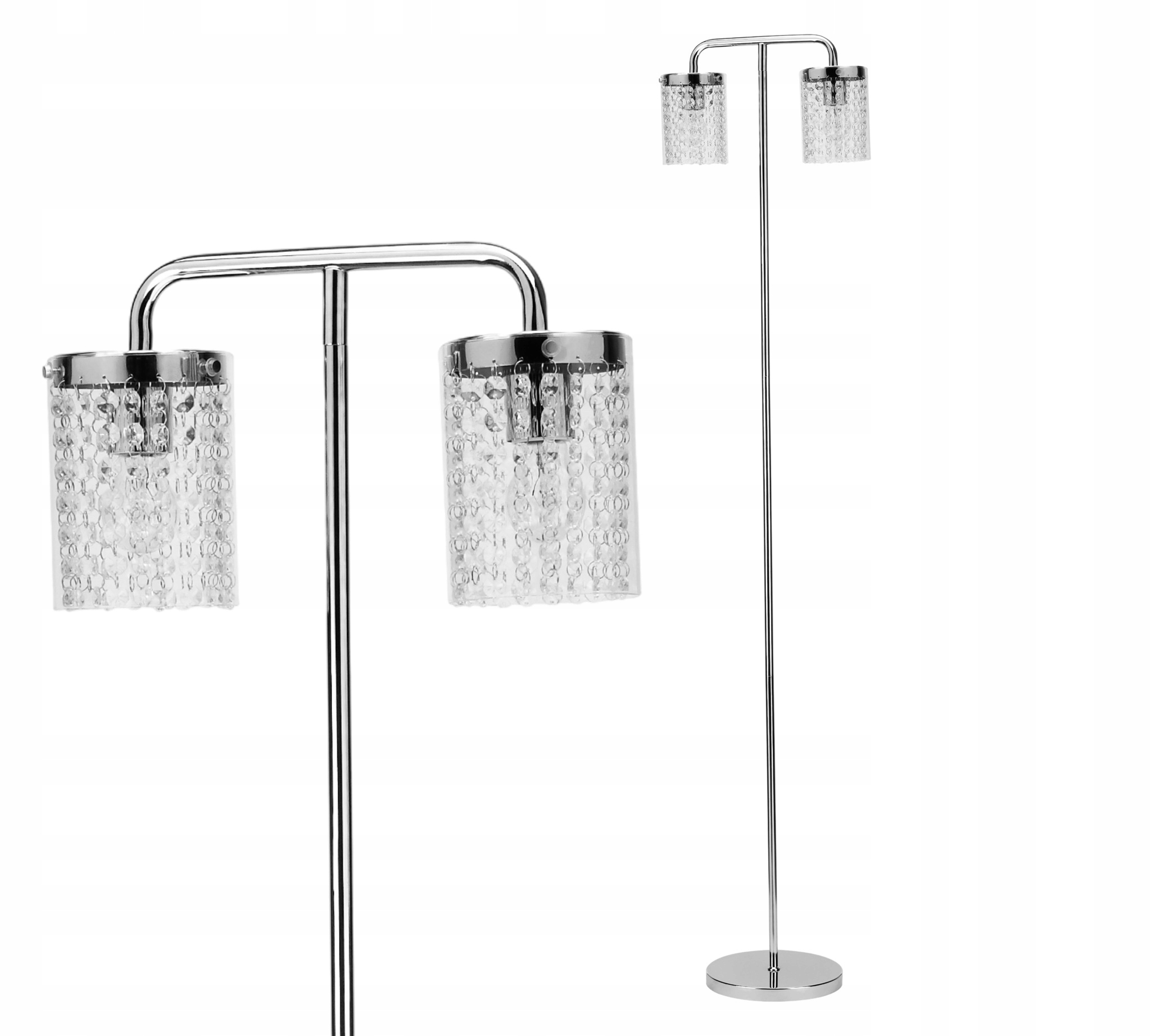 Lampa Podłogowa Stojąca Z Kryształkami Crystal
